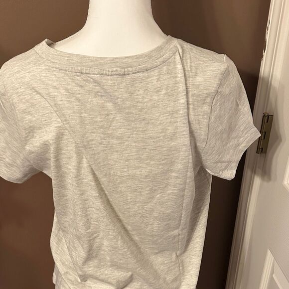 Rae Dunn  good vibes Women's Gray Graphic Tee NWOT - Picture 7 of 7